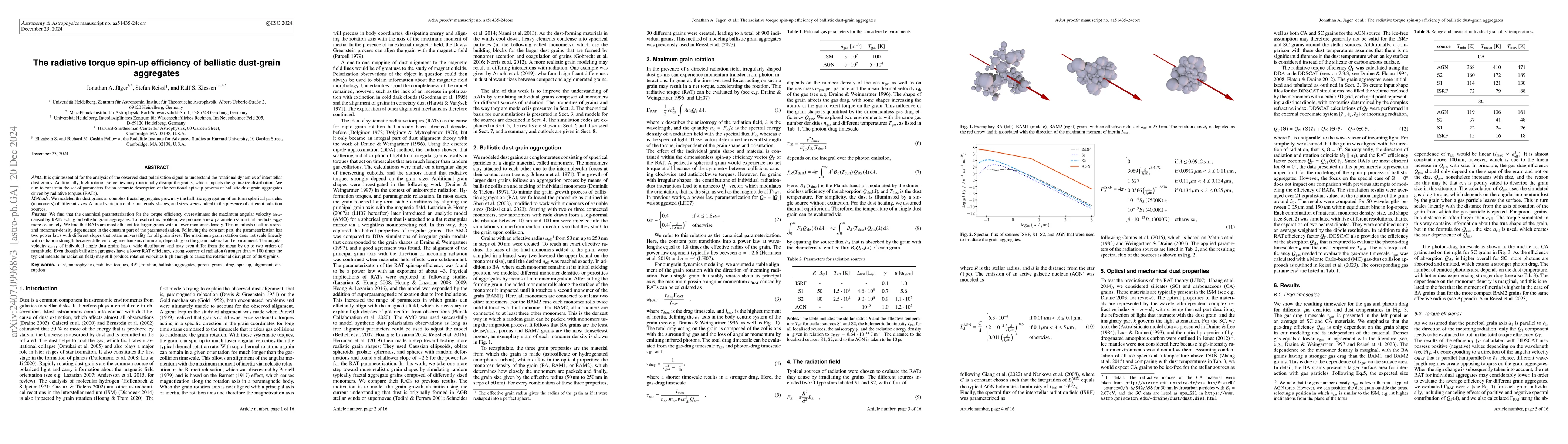 Thumbnail for The radiative torque spin-up efficiency of ballistic dust grain
  aggregates