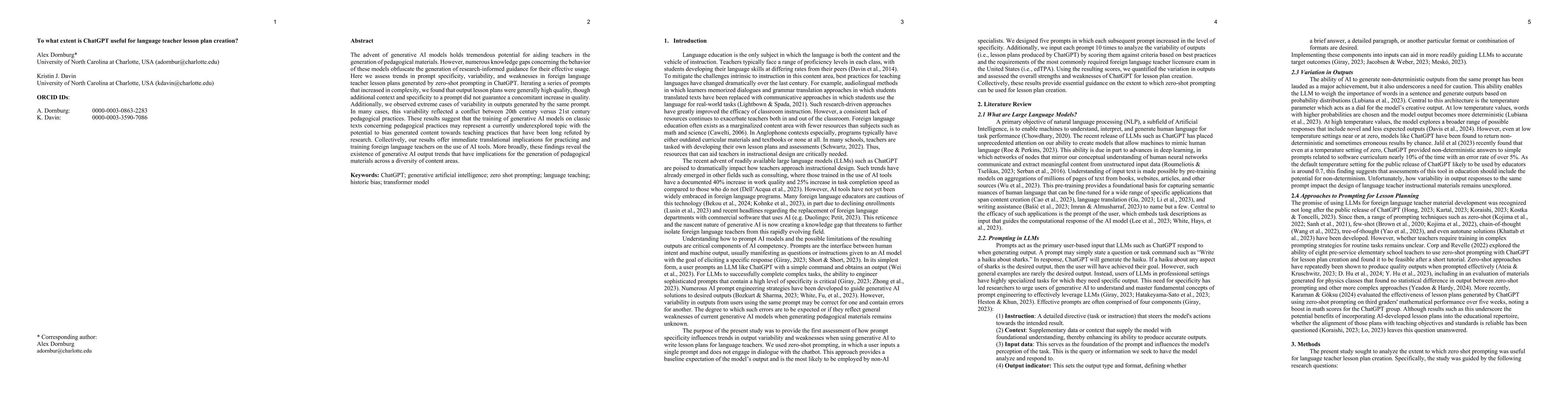 Thumbnail for To what extent is ChatGPT useful for language teacher lesson plan
  creation?