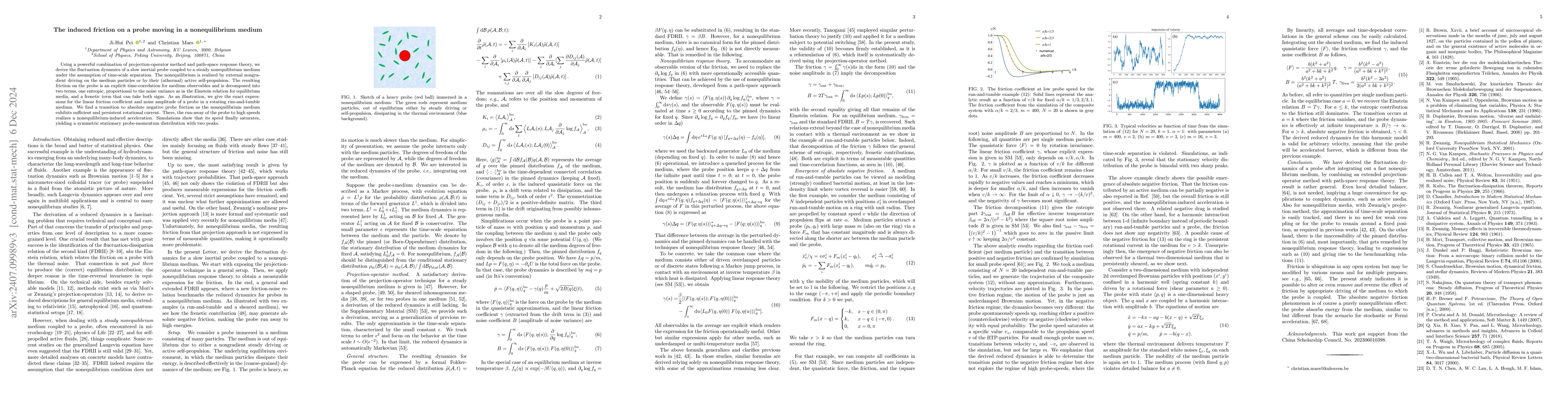 Thumbnail for The induced friction on a probe moving in a nonequilibrium medium