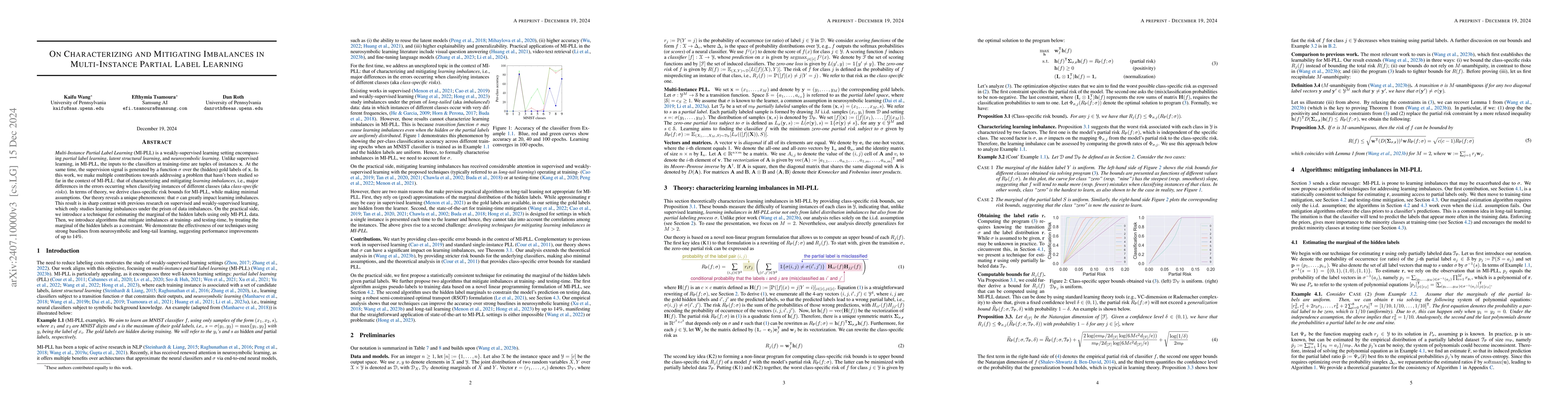 Thumbnail for On Characterizing and Mitigating Imbalances in Multi-Instance Partial
  Label Learning
