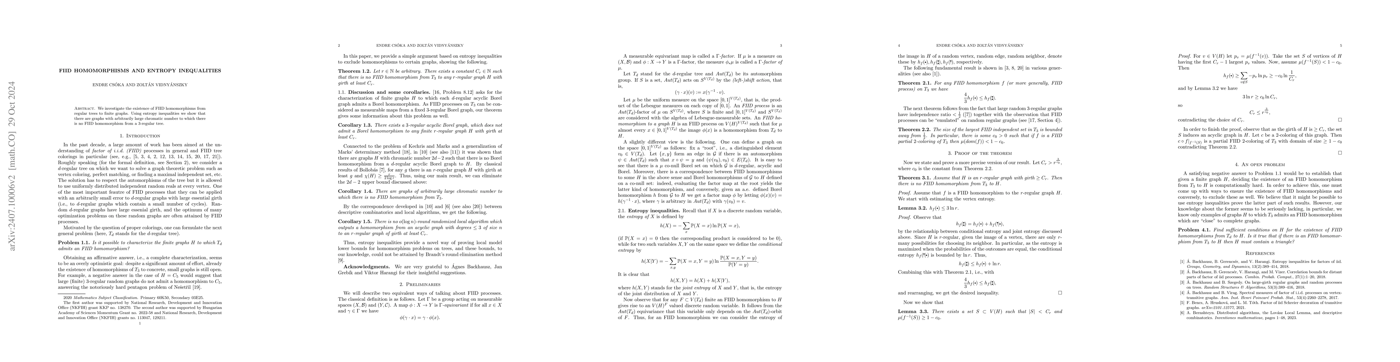 Thumbnail for FIID homomorphisms and entropy inequalities
