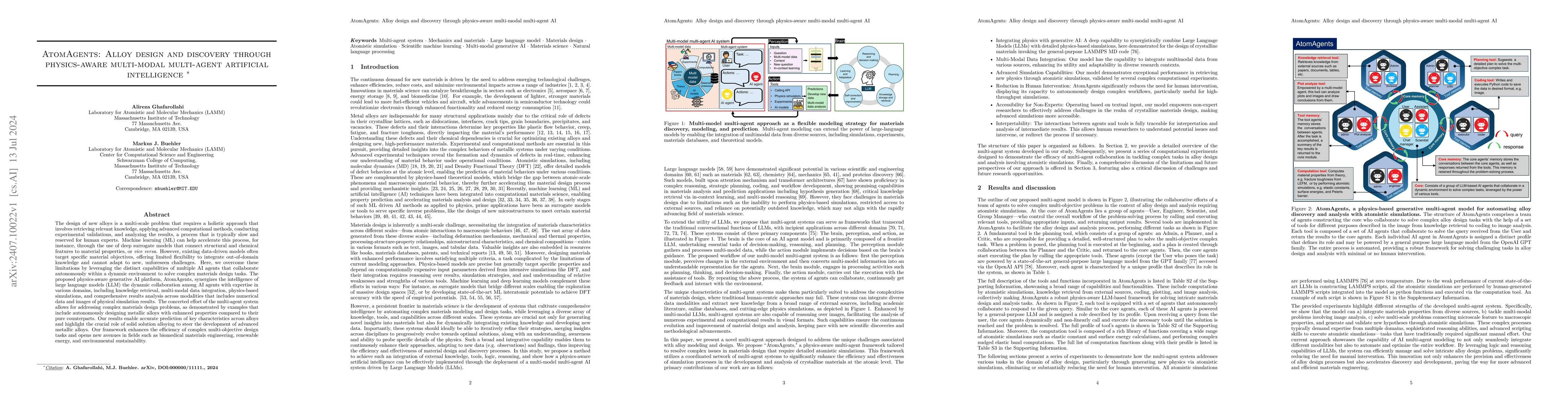 Thumbnail for AtomAgents: Alloy design and discovery through physics-aware multi-modal
  multi-agent artificial intelligence