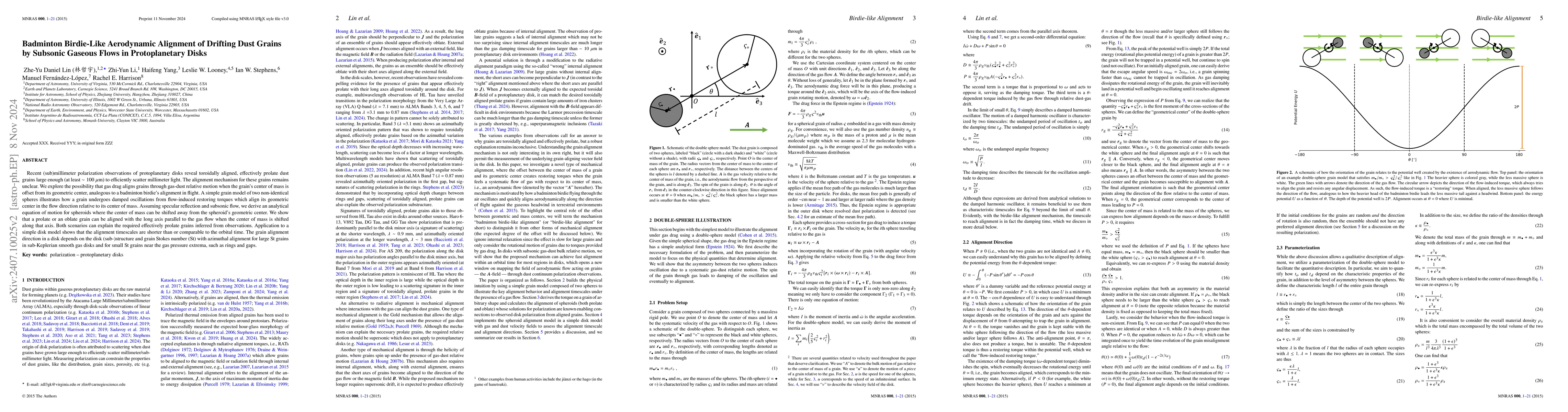 Thumbnail for Badminton Birdie-Like Aerodynamic Alignment of Drifting Dust Grains by
  Subsonic Gaseous Flows in Protoplanetary Disks
