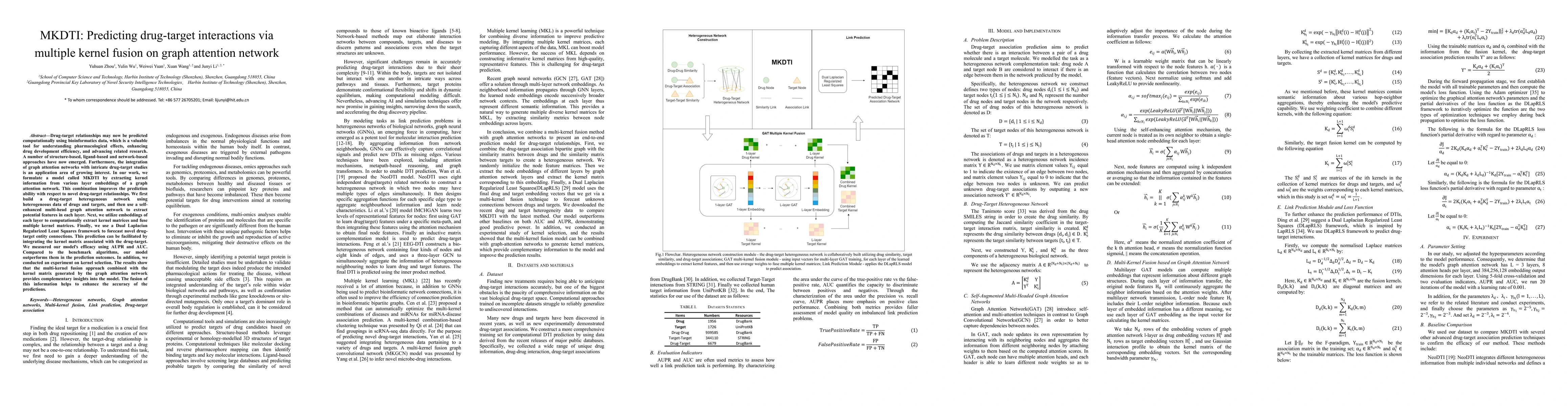 Thumbnail for MKDTI: Predicting drug-target interactions via multiple kernel fusion on
  graph attention network