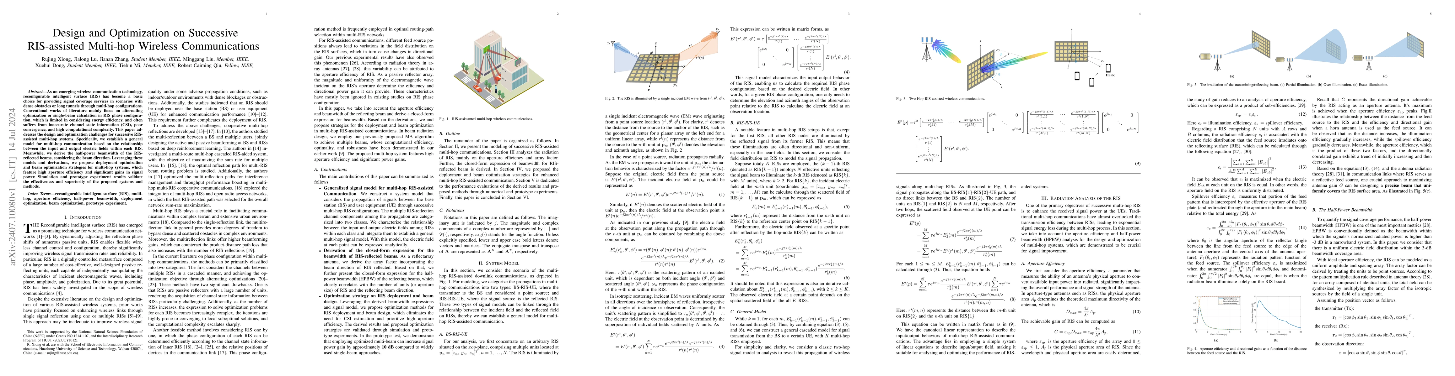 Thumbnail for Design and Optimization on Successive RIS-assisted Multi-hop Wireless
  Communications