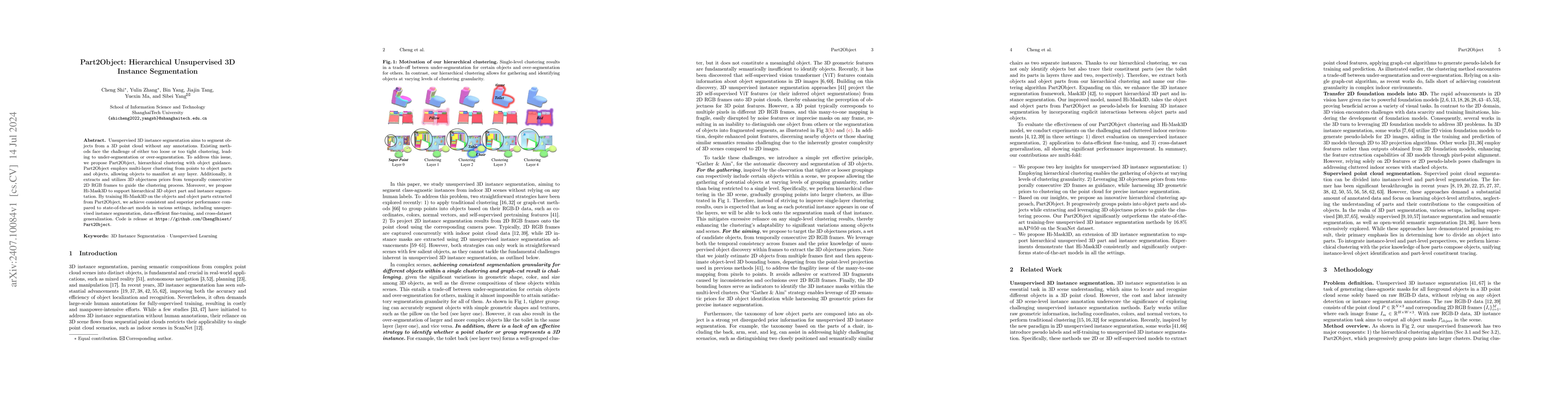 Thumbnail for Part2Object: Hierarchical Unsupervised 3D Instance Segmentation