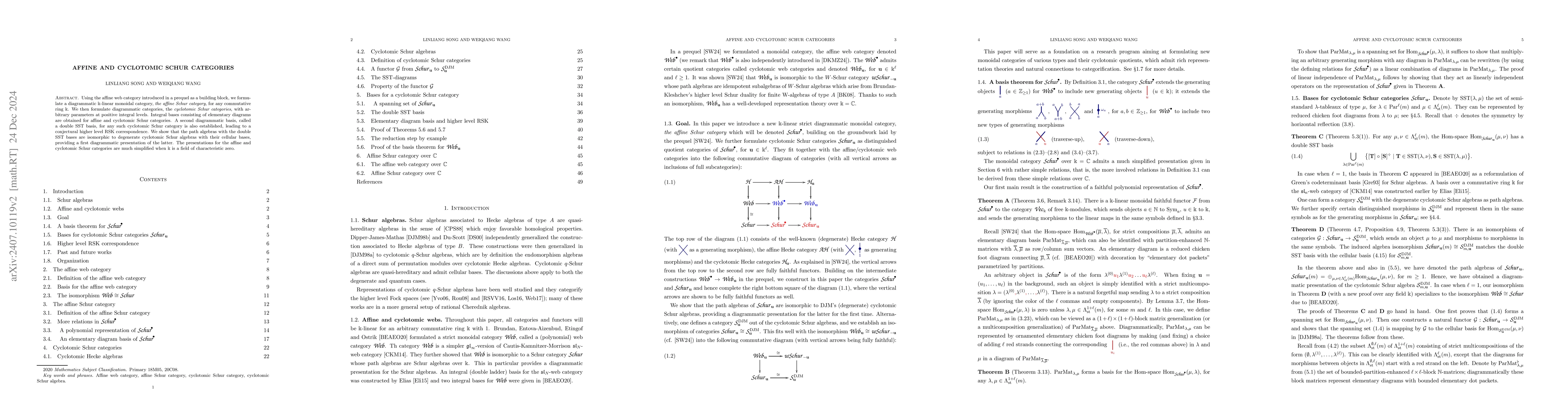Thumbnail for Affine and cyclotomic Schur categories