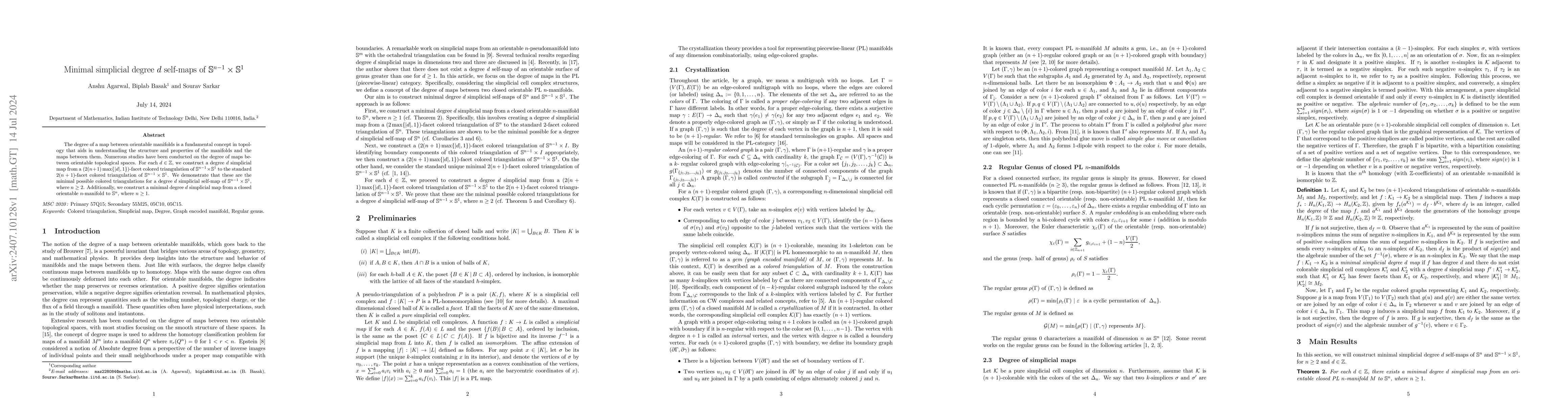 Thumbnail for Minimal simplicial degree $d$ self-maps of $\mathbb{S}^{n-1}\times
  \mathbb{S}^1$