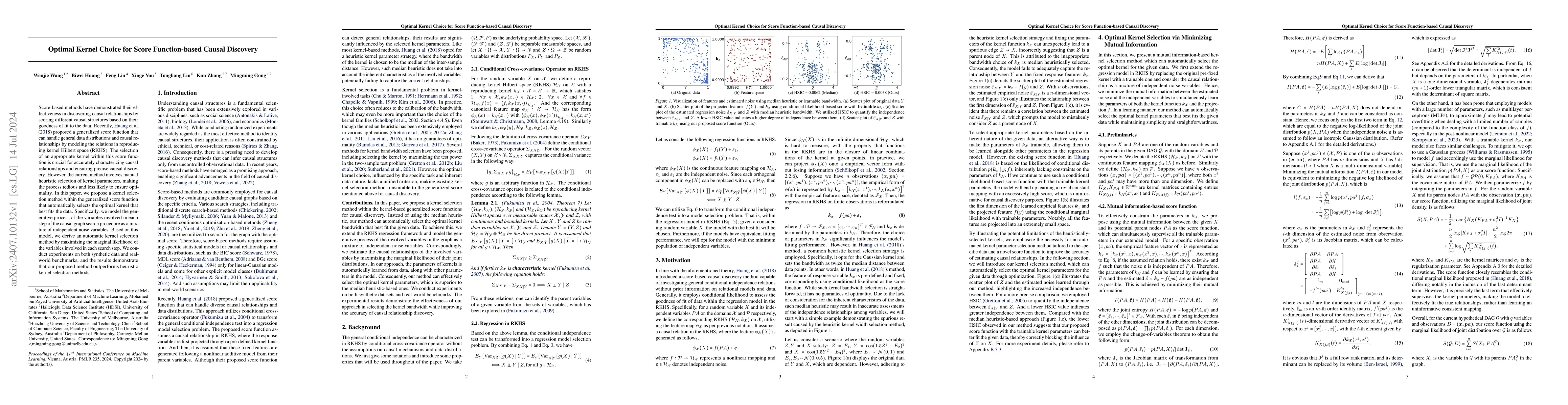 Thumbnail for Optimal Kernel Choice for Score Function-based Causal Discovery