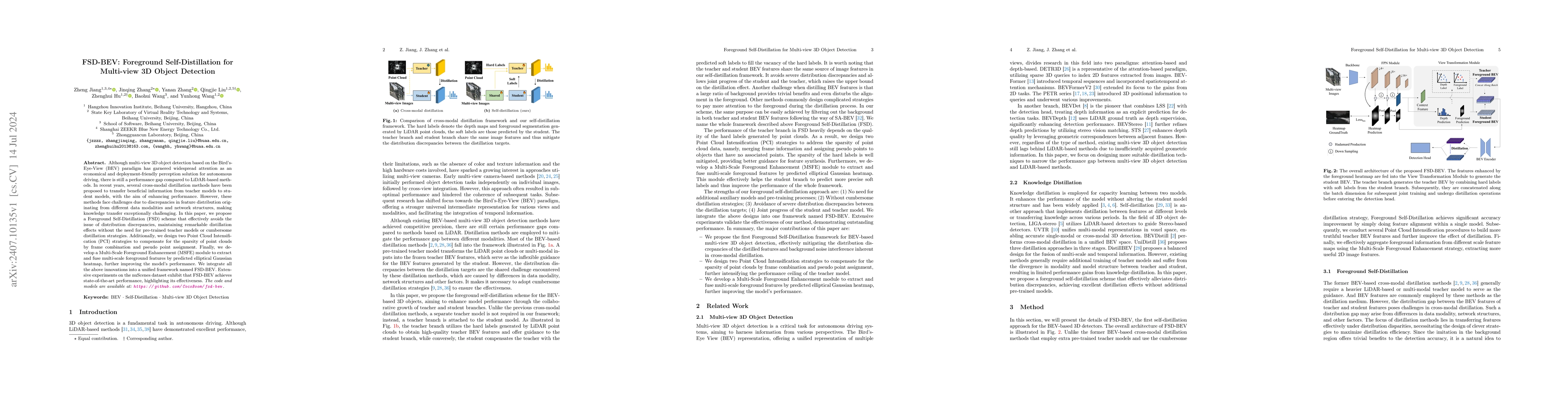 Thumbnail for FSD-BEV: Foreground Self-Distillation for Multi-view 3D Object Detection