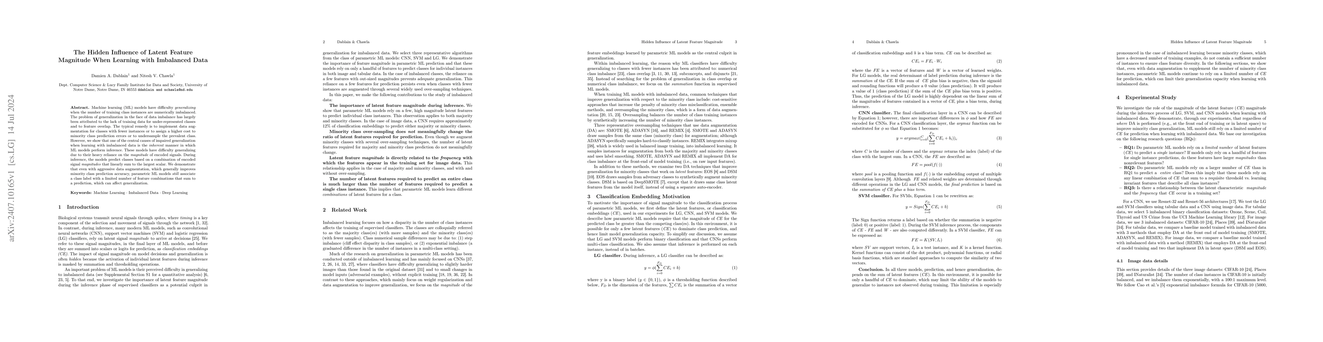 Thumbnail for The Hidden Influence of Latent Feature Magnitude When Learning with
  Imbalanced Data