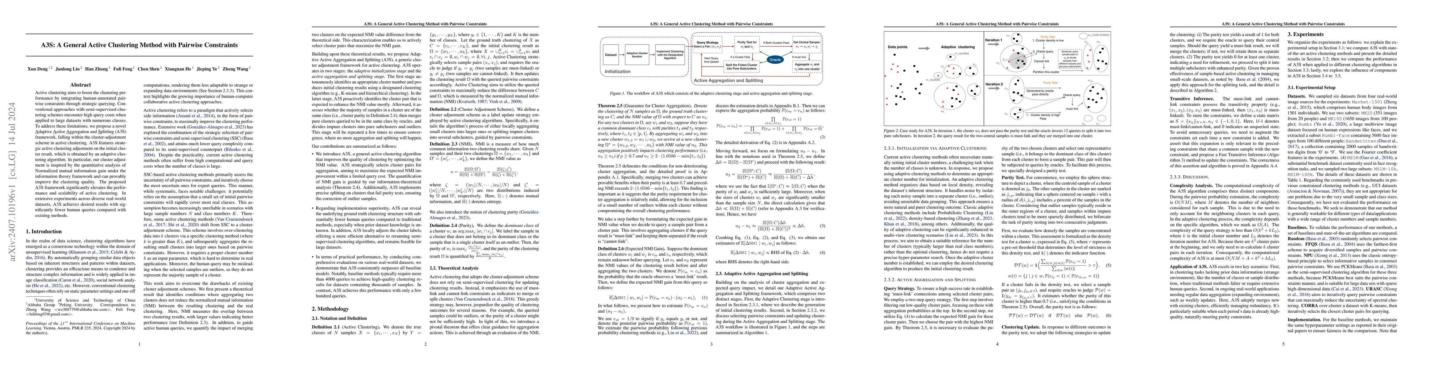 Thumbnail for A3S: A General Active Clustering Method with Pairwise Constraints