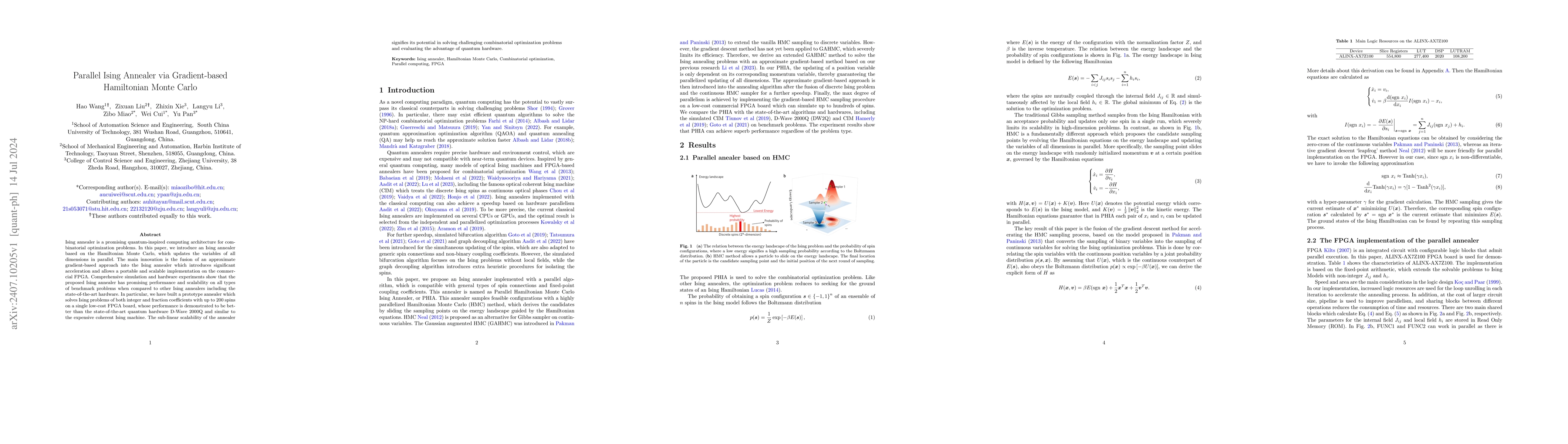 Thumbnail for Parallel Ising Annealer via Gradient-based Hamiltonian Monte Carlo