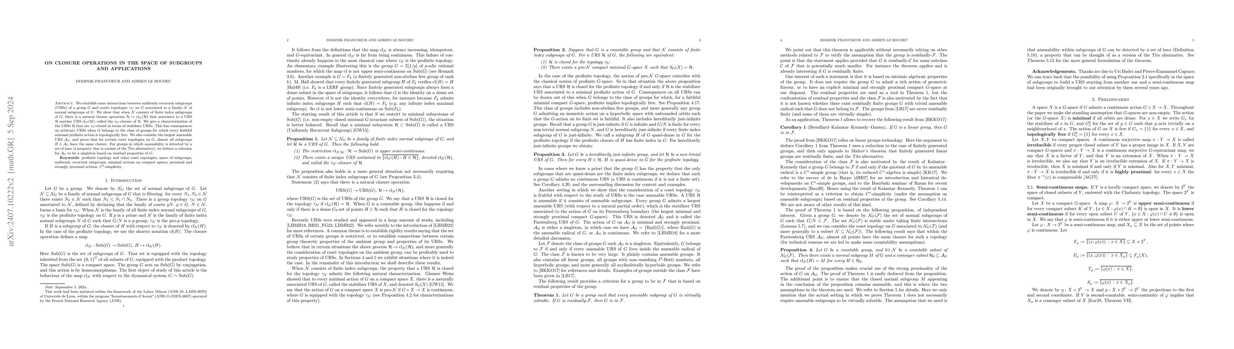 Thumbnail for On closure operations in the space of subgroups and applications