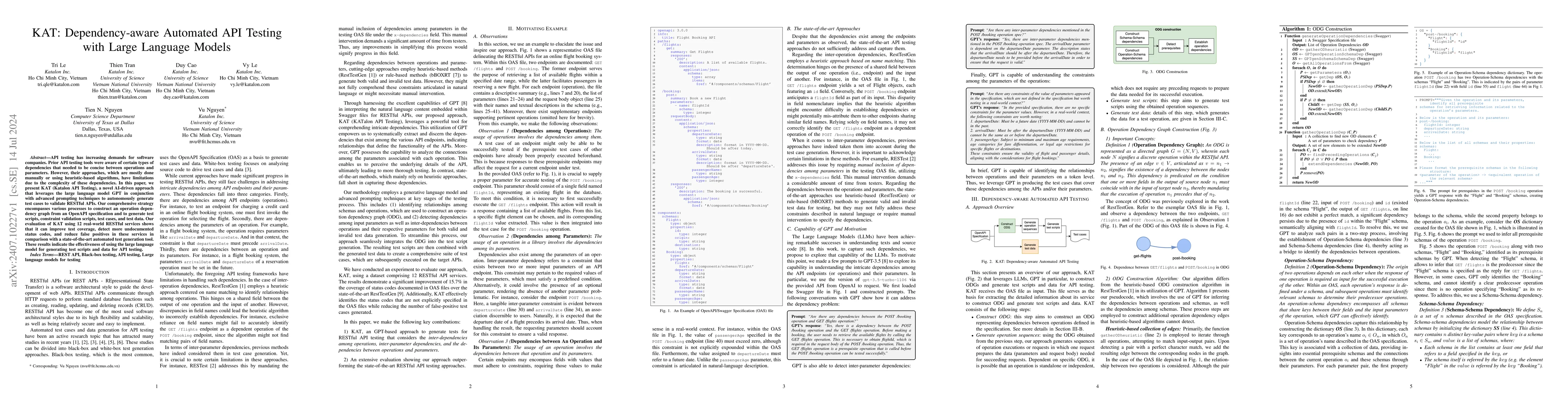 Thumbnail for KAT: Dependency-aware Automated API Testing with Large Language Models