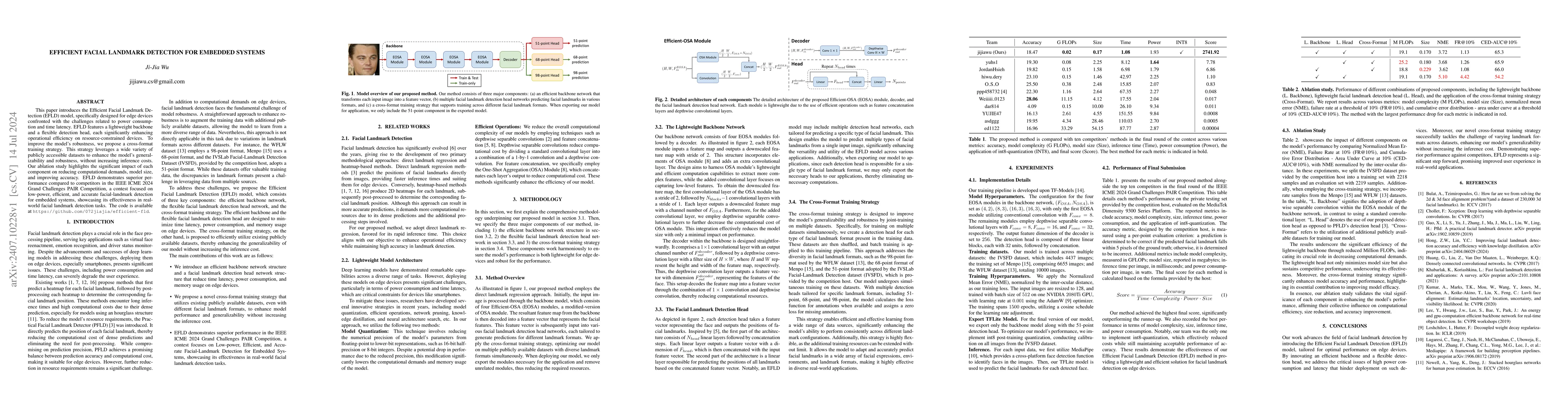 Thumbnail for Efficient Facial Landmark Detection for Embedded Systems