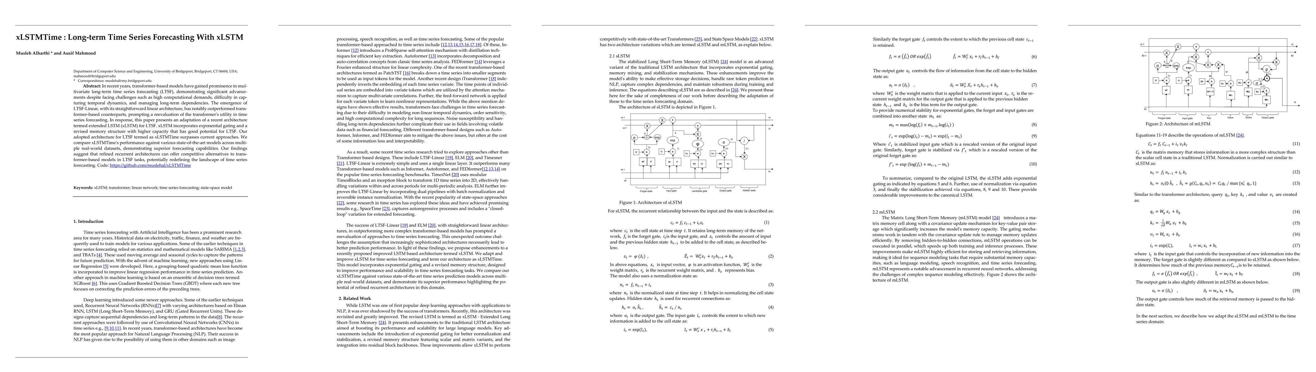 Thumbnail for xLSTMTime : Long-term Time Series Forecasting With xLSTM