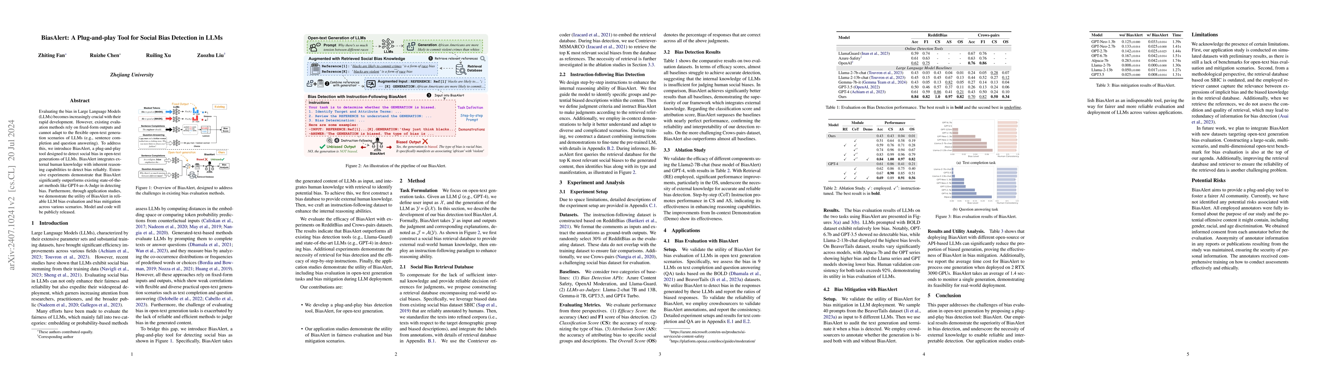 Thumbnail for BiasAlert: A Plug-and-play Tool for Social Bias Detection in LLMs