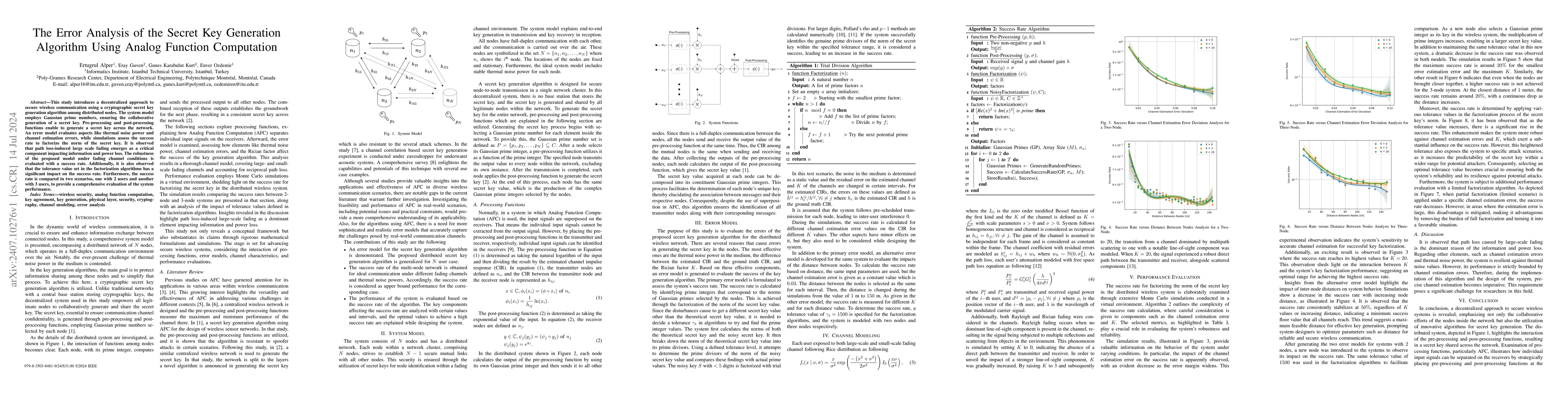 Thumbnail for The Error Analysis of the Secret Key Generation Algorithm Using Analog
  Function Computation