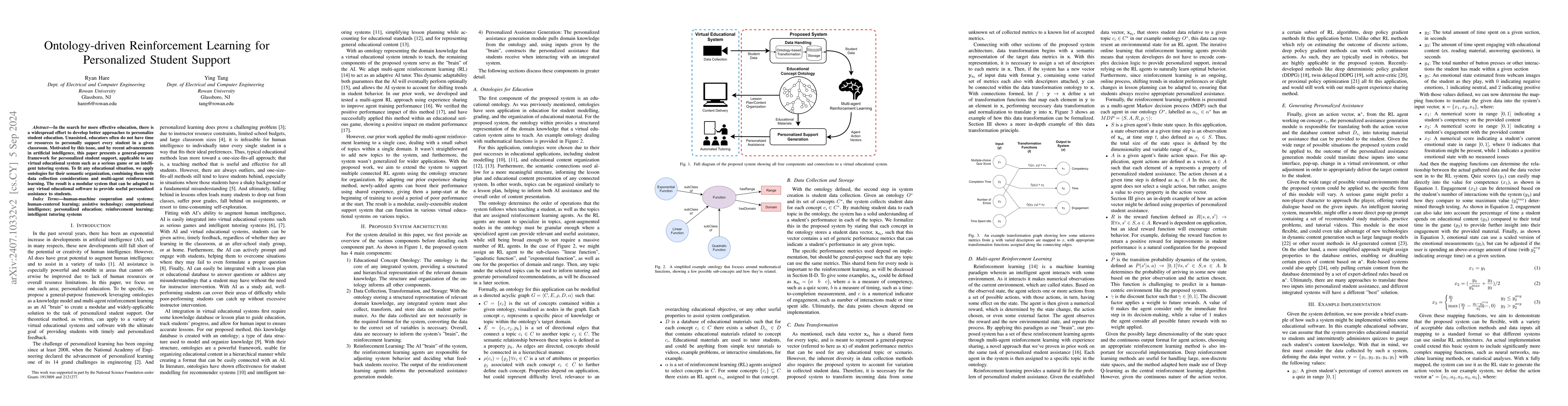 Thumbnail for Ontology-driven Reinforcement Learning for Personalized Student Support
