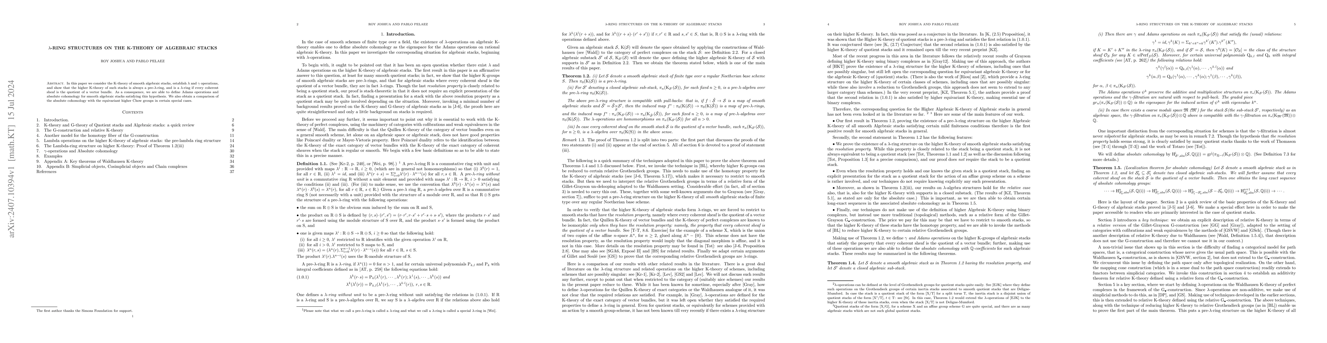Thumbnail for Lambda-ring structures on the K-theory of algebraic stacks