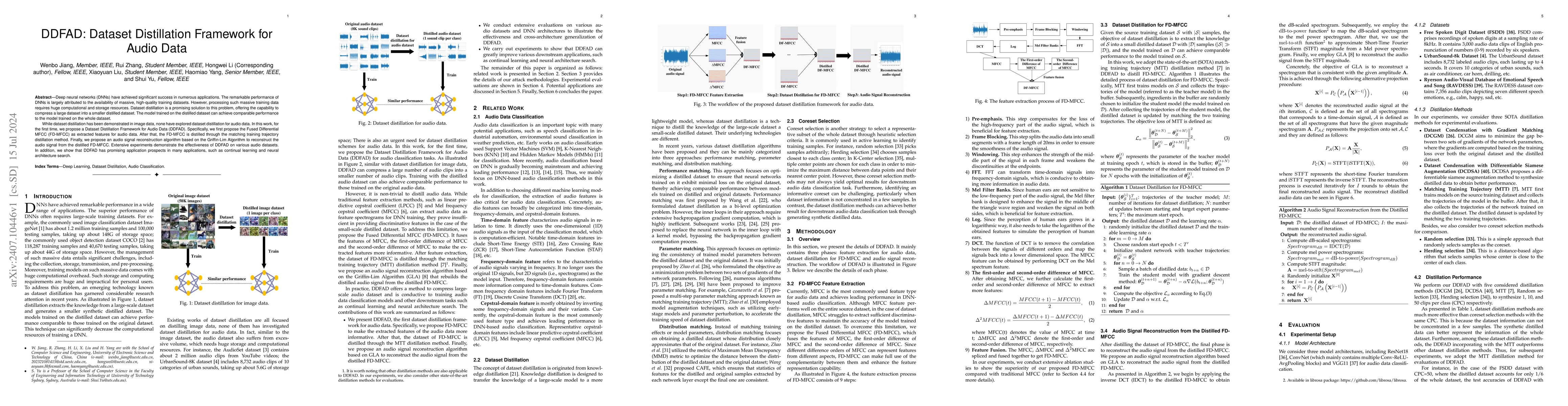 Thumbnail for DDFAD: Dataset Distillation Framework for Audio Data