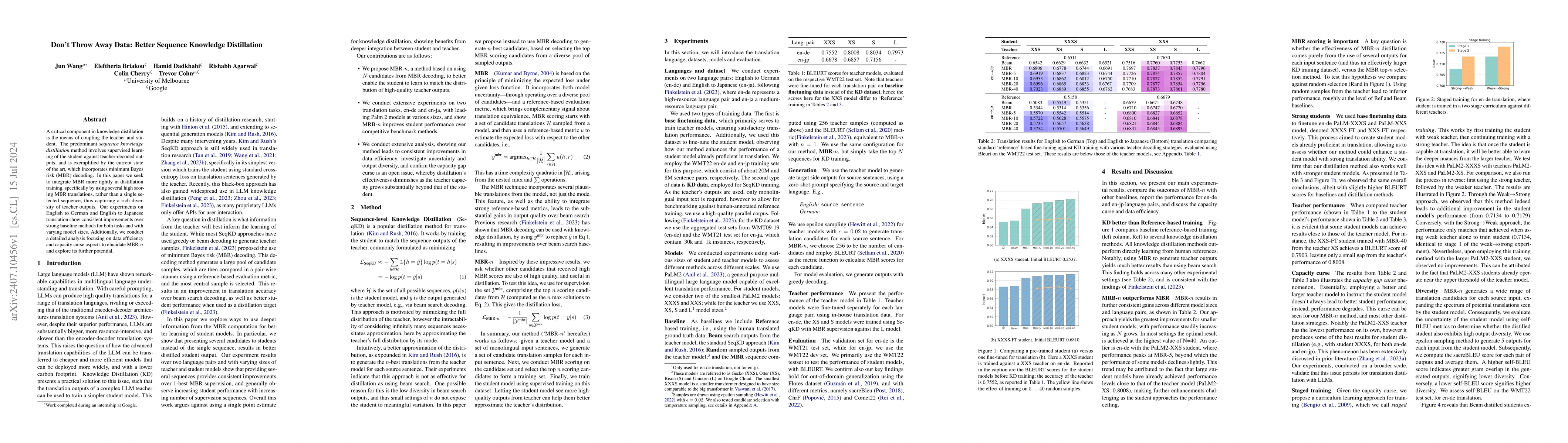 Thumbnail for Don't Throw Away Data: Better Sequence Knowledge Distillation