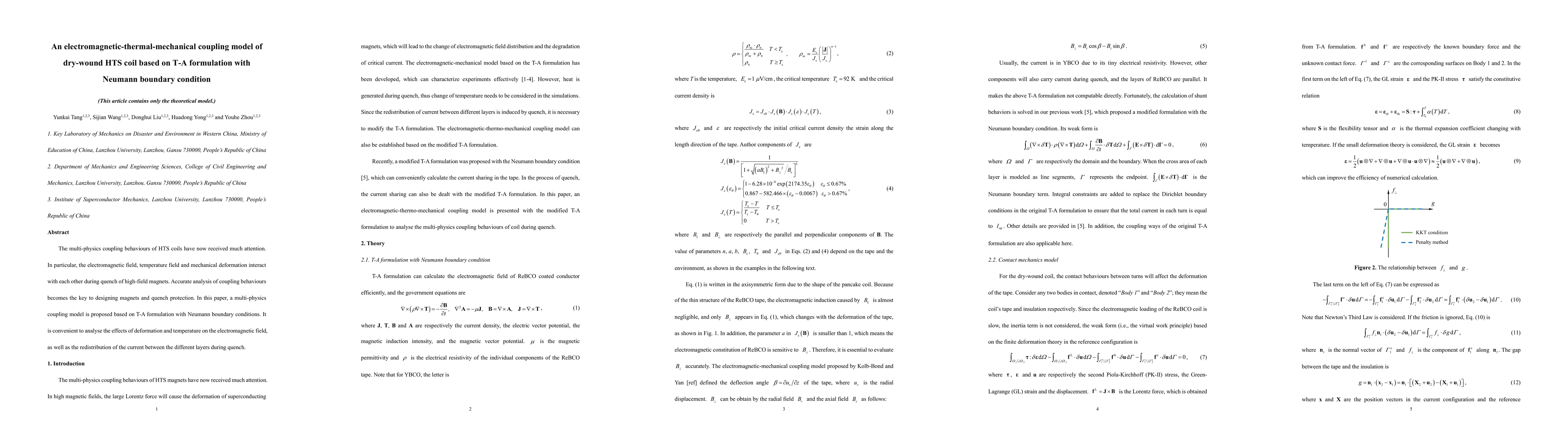 Thumbnail for An electromagnetic-thermal-mechanical coupling model of dry-wound HTS
  coil based on T-A formulation with Neumann boundary condition