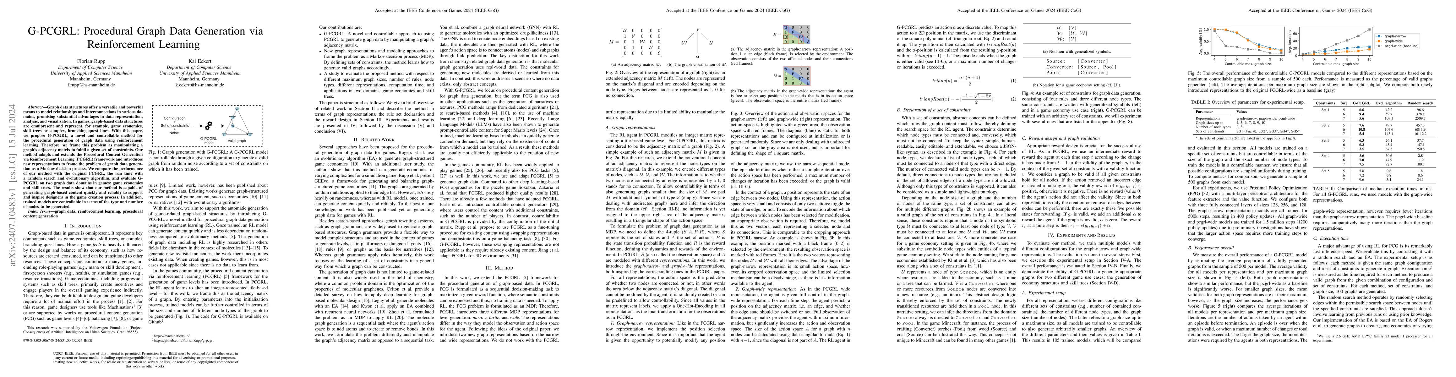 Thumbnail for G-PCGRL: Procedural Graph Data Generation via Reinforcement Learning
