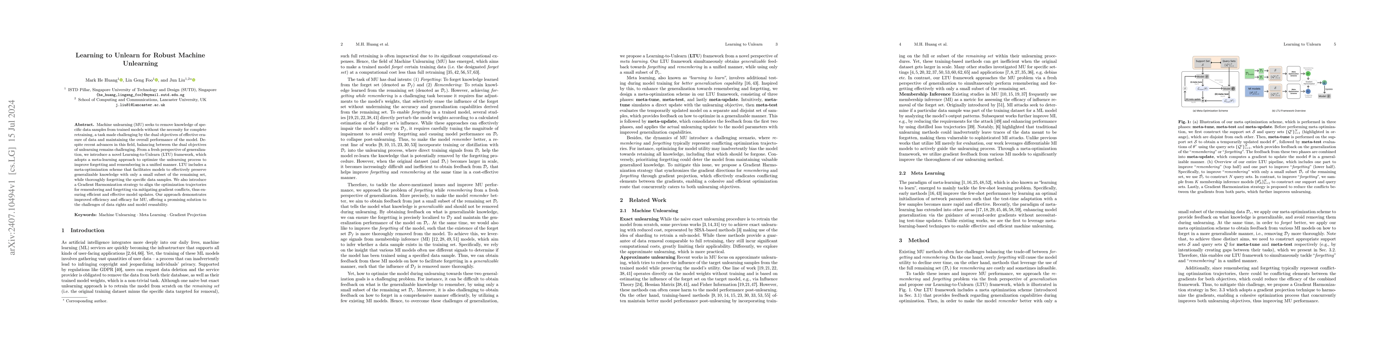Thumbnail for Learning to Unlearn for Robust Machine Unlearning