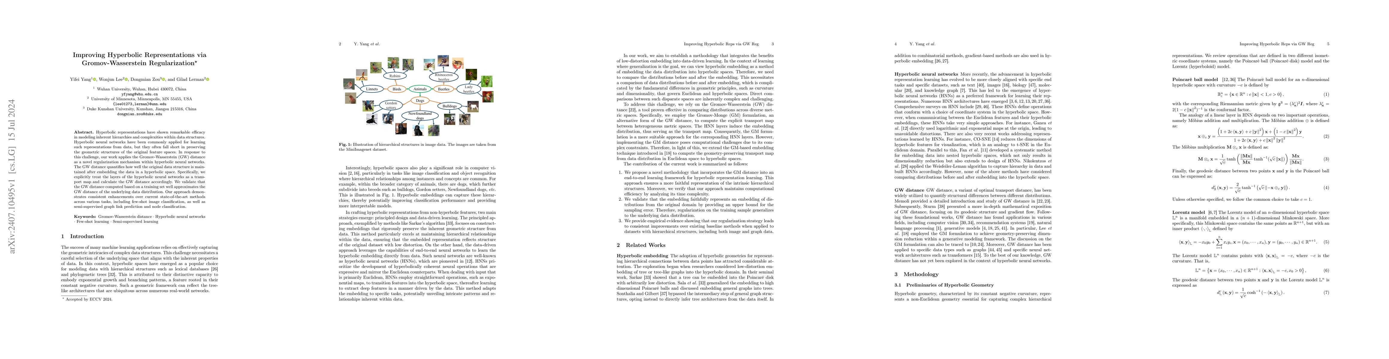 Thumbnail for Improving Hyperbolic Representations via Gromov-Wasserstein
  Regularization
