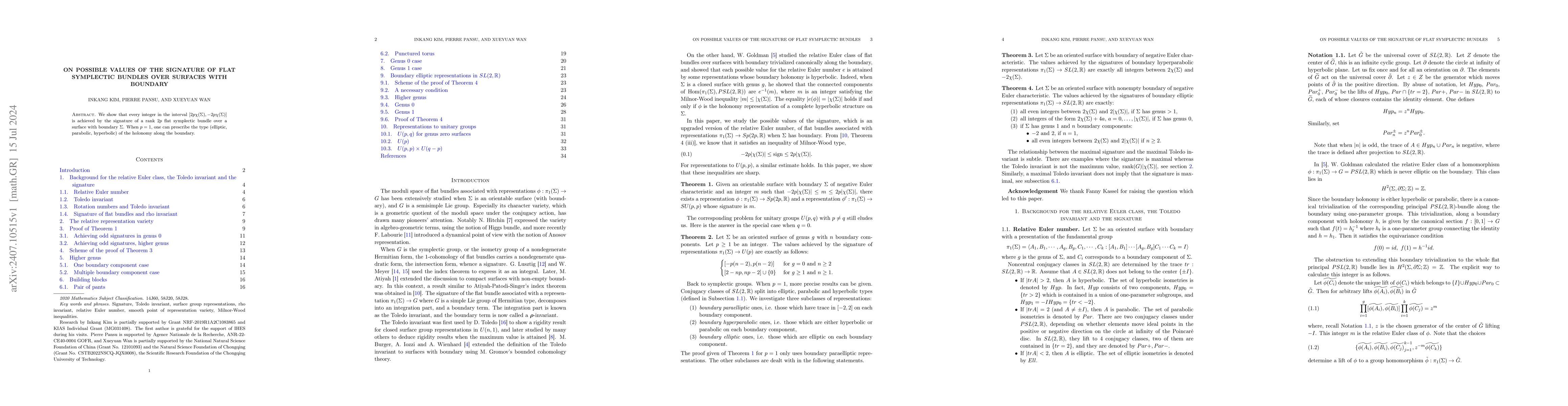 Thumbnail for On possible values of the signature of flat symplectic bundles over
  surfaces with boundary