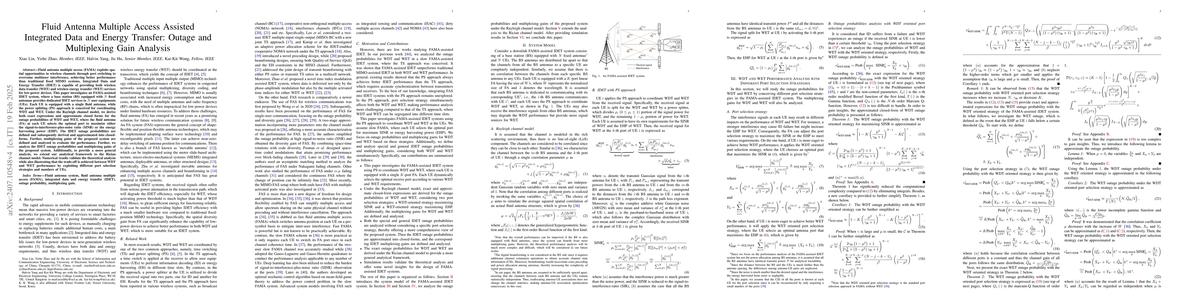 Thumbnail for Fluid Antenna Multiple Access Assisted Integrated Data and Energy
  Transfer: Outage and Multiplexing Gain Analysis