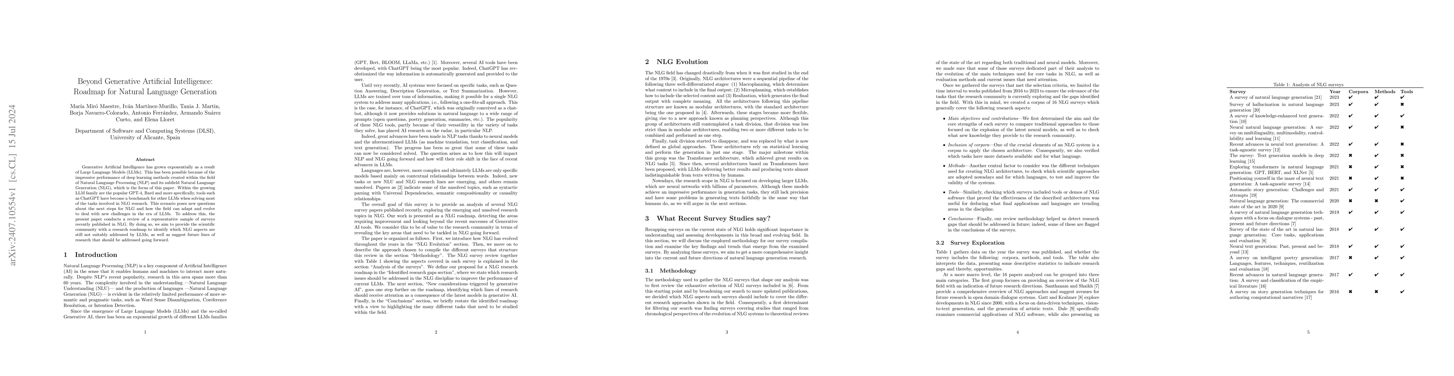Thumbnail for Beyond Generative Artificial Intelligence: Roadmap for Natural Language
  Generation