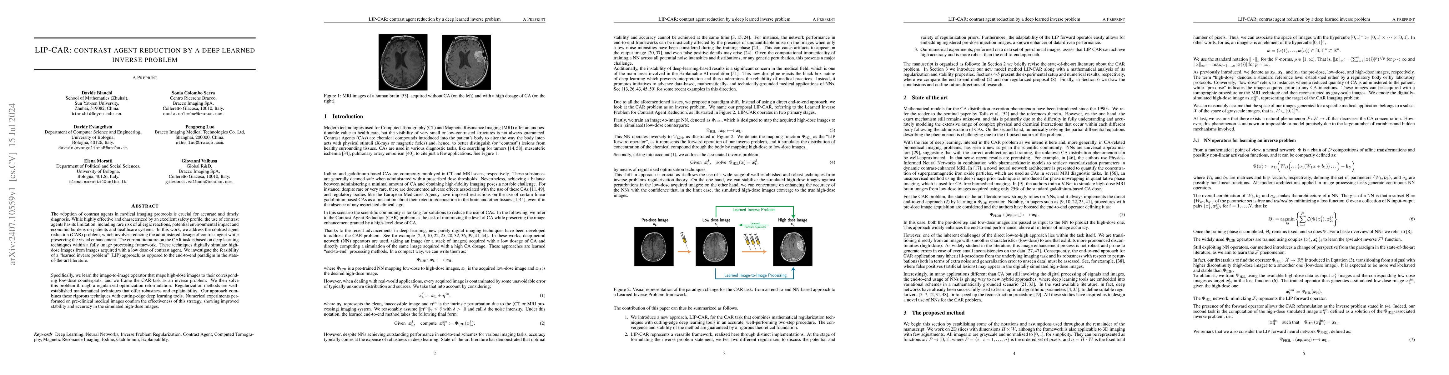 Thumbnail for LIP-CAR: contrast agent reduction by a deep learned inverse problem
