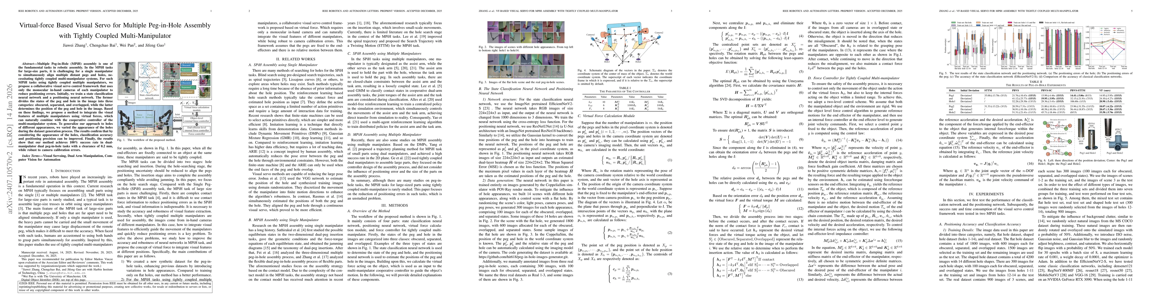 Thumbnail for Virtual-force Based Visual Servo for Multiple Peg-in-Hole Assembly with Tightly Coupled Multi-Manipulator