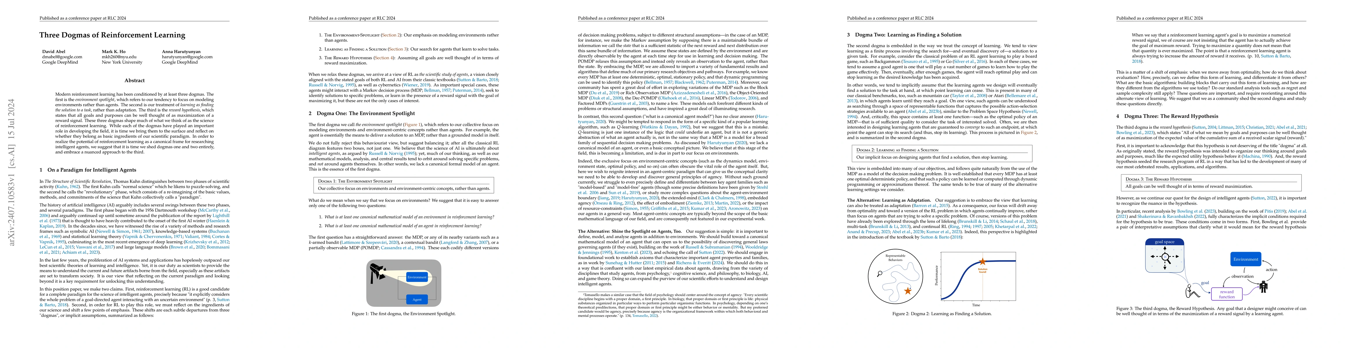 Thumbnail for Three Dogmas of Reinforcement Learning