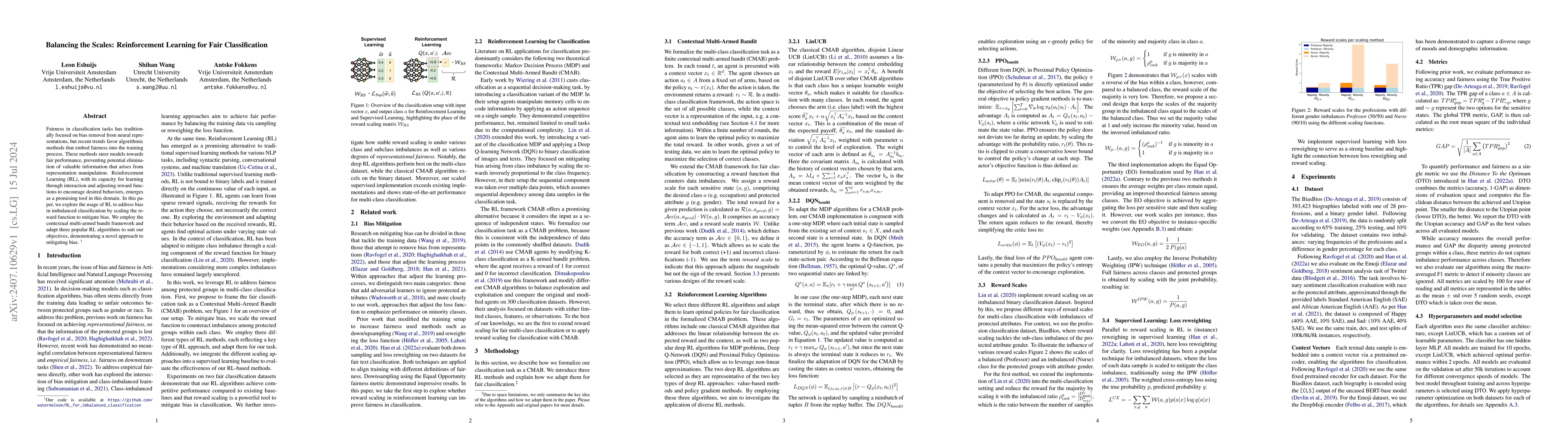 Thumbnail for Balancing the Scales: Reinforcement Learning for Fair Classification