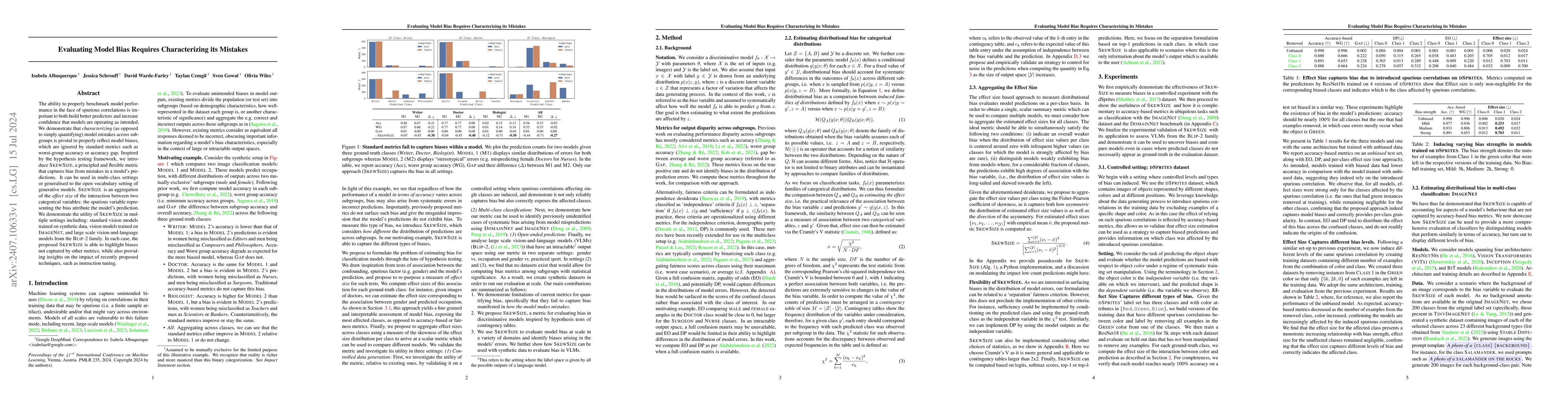 Thumbnail for Evaluating Model Bias Requires Characterizing its Mistakes
