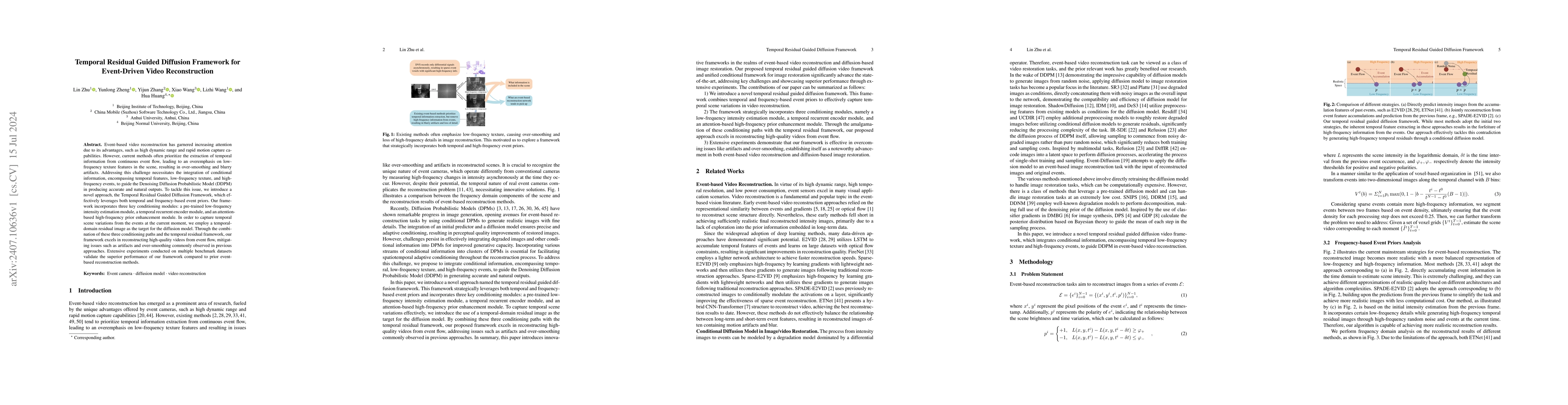 Thumbnail for Temporal Residual Guided Diffusion Framework for Event-Driven Video
  Reconstruction