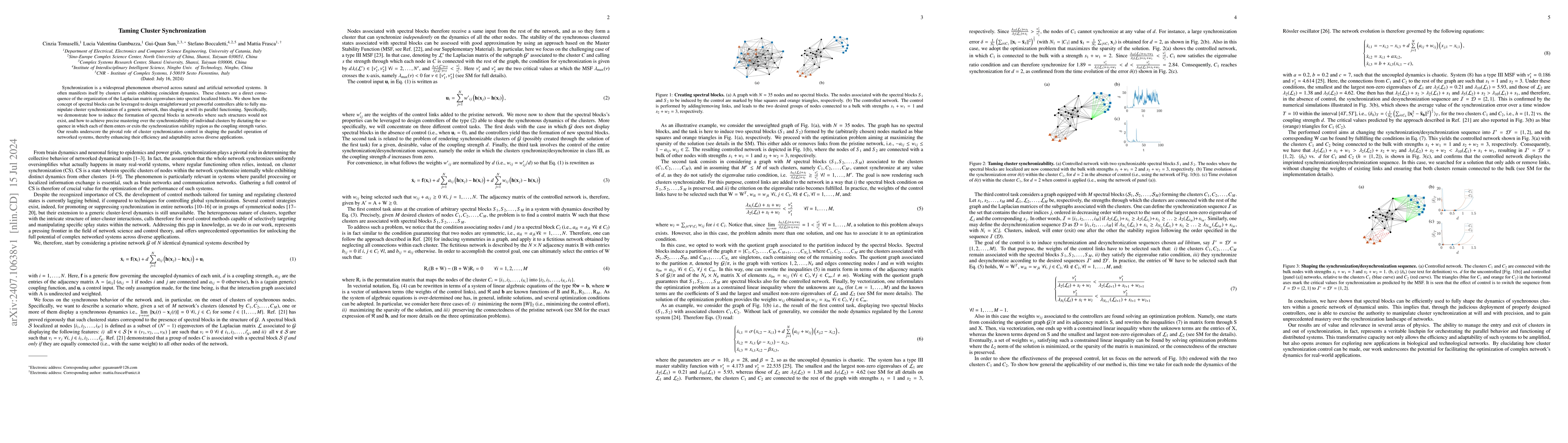Thumbnail for Taming Cluster Synchronization