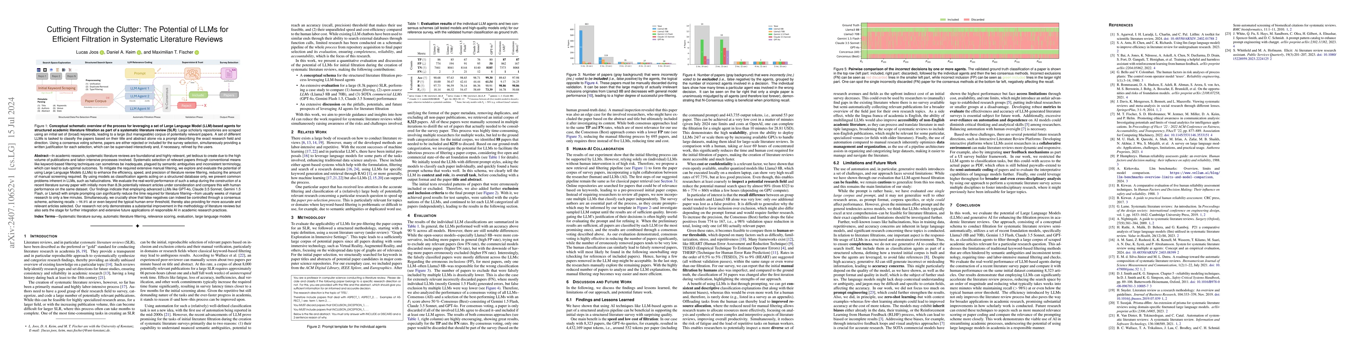 Thumbnail for Cutting Through the Clutter: The Potential of LLMs for Efficient
  Filtration in Systematic Literature Reviews