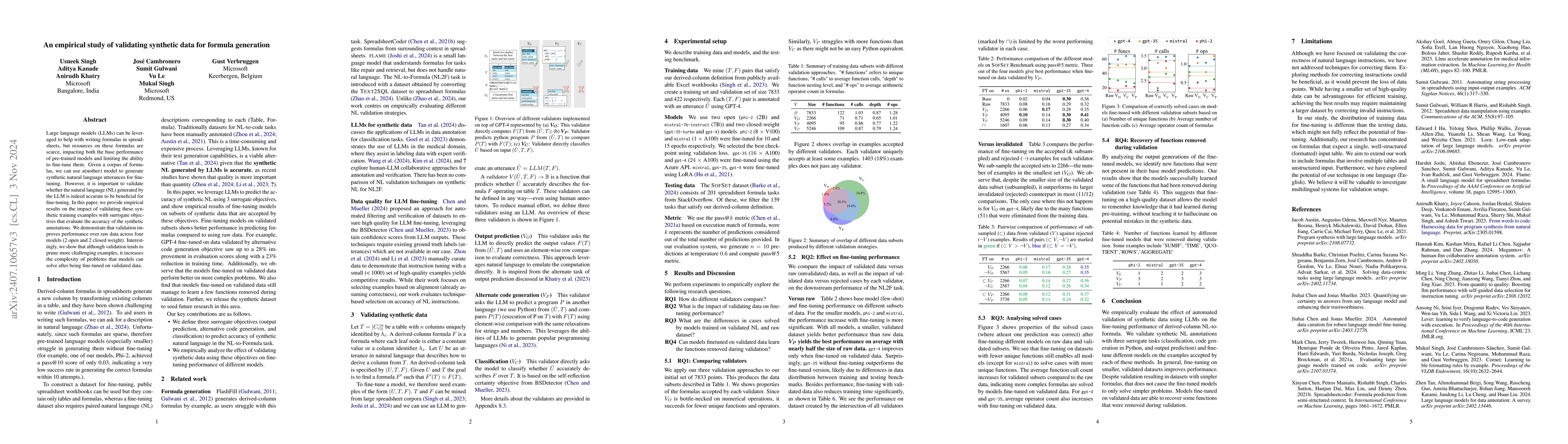 Thumbnail for An Empirical Study of Validating Synthetic Data for Formula Generation
