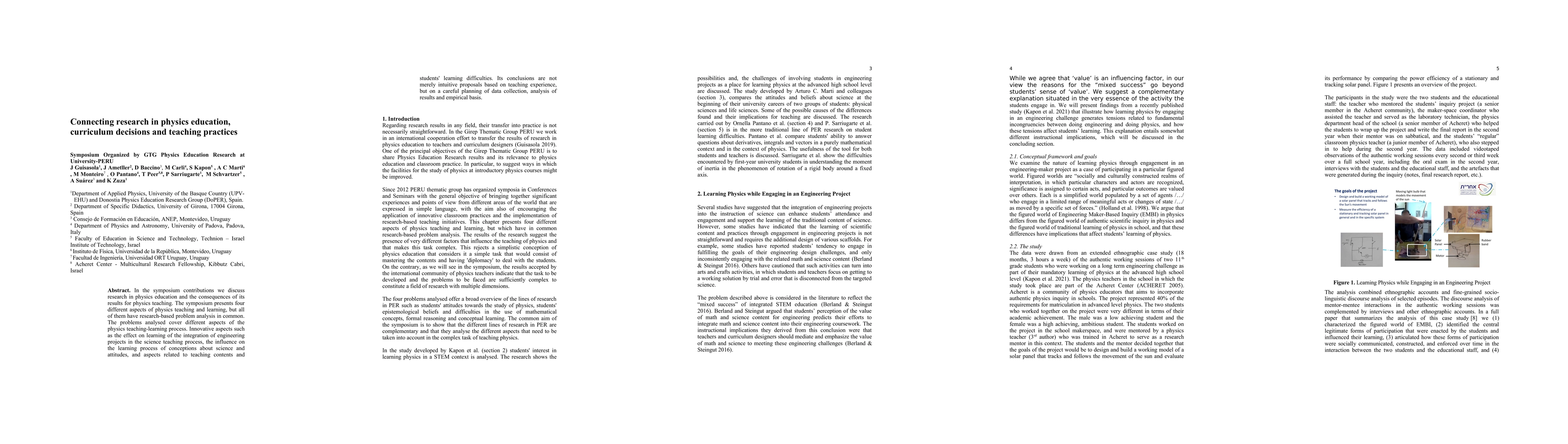 Thumbnail for Connecting research in physics education, curriculum decisions and
  teaching practices