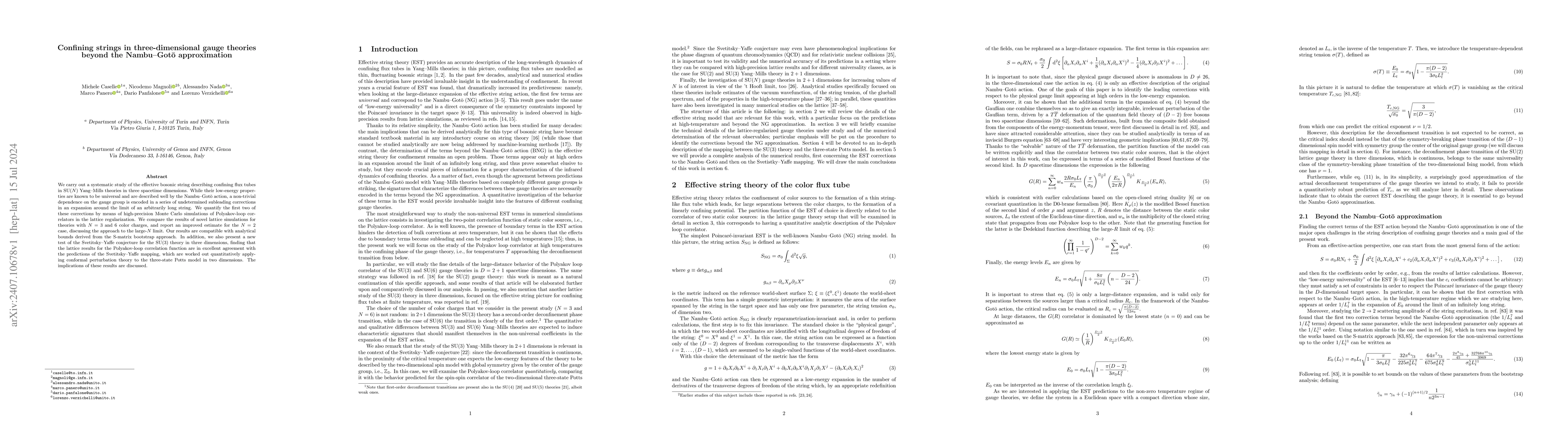 Thumbnail for Confining strings in three-dimensional gauge theories beyond the
  Nambu--Gotō approximation