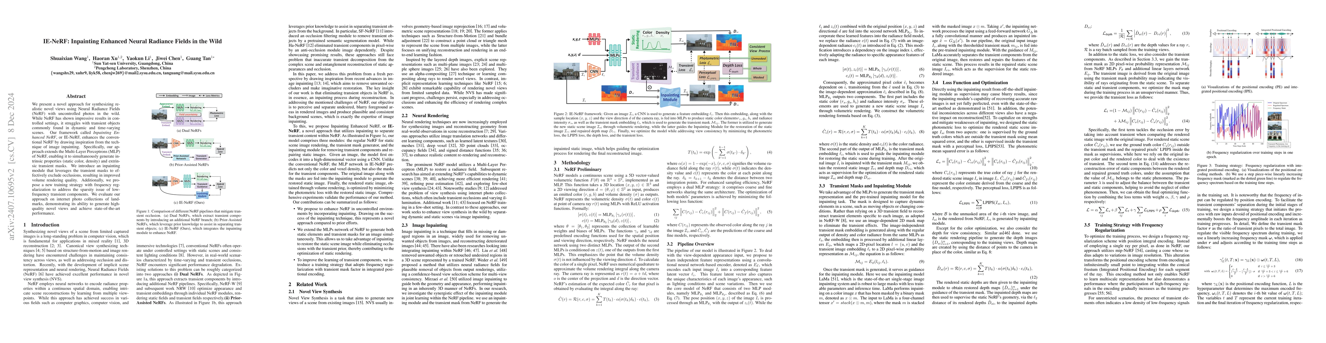Thumbnail for IE-NeRF: Inpainting Enhanced Neural Radiance Fields in the Wild