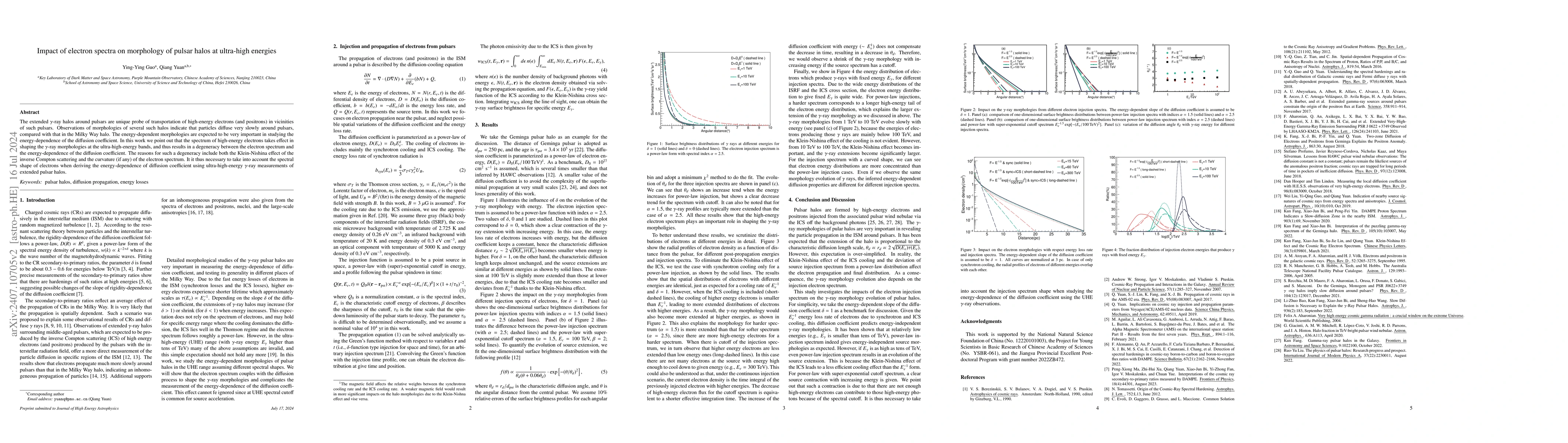 Thumbnail for Impact of electron spectra on morphology of pulsar halos at ultra-high
  energies