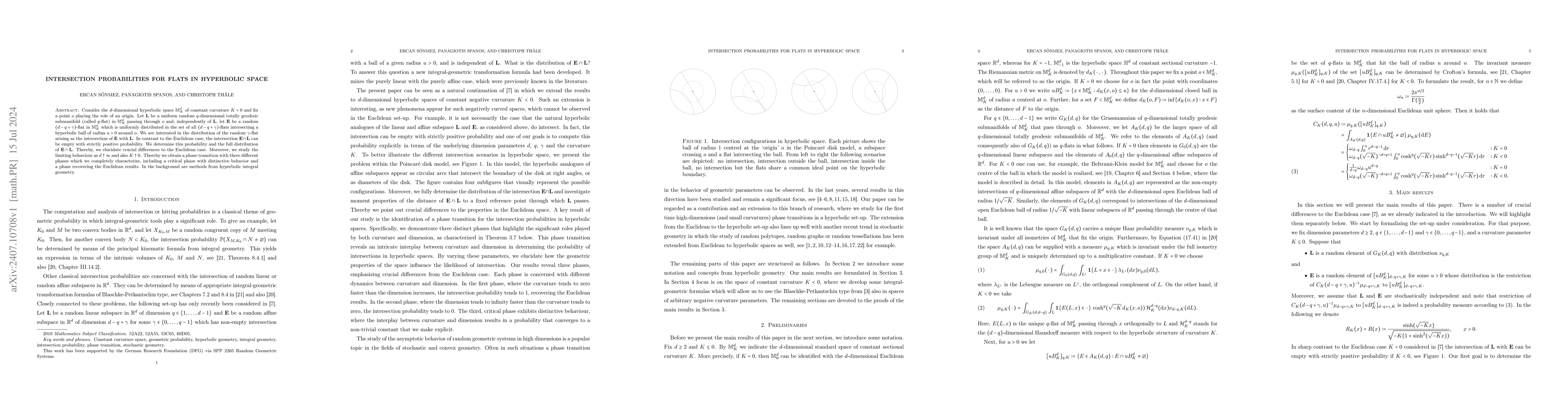 Thumbnail for Intersection probabilities for flats in hyperbolic space
