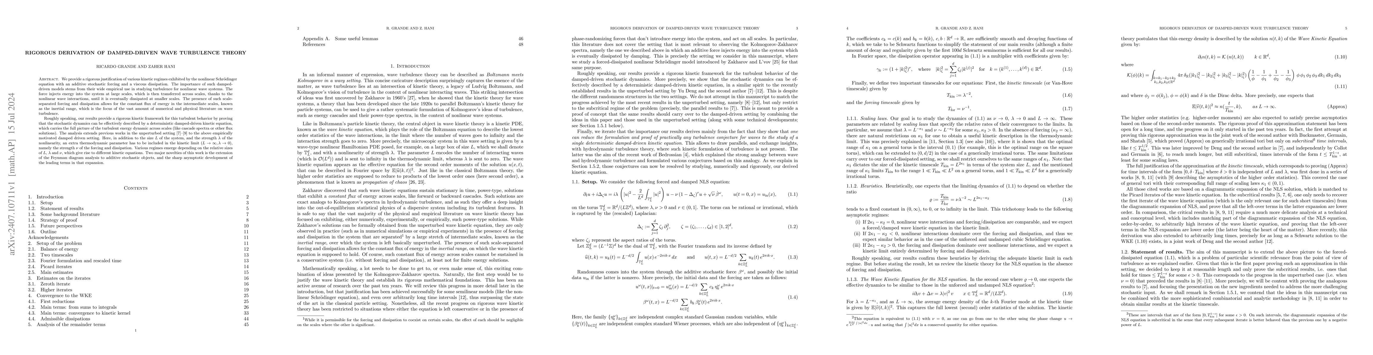 Thumbnail for Rigorous derivation of damped-driven wave turbulence theory