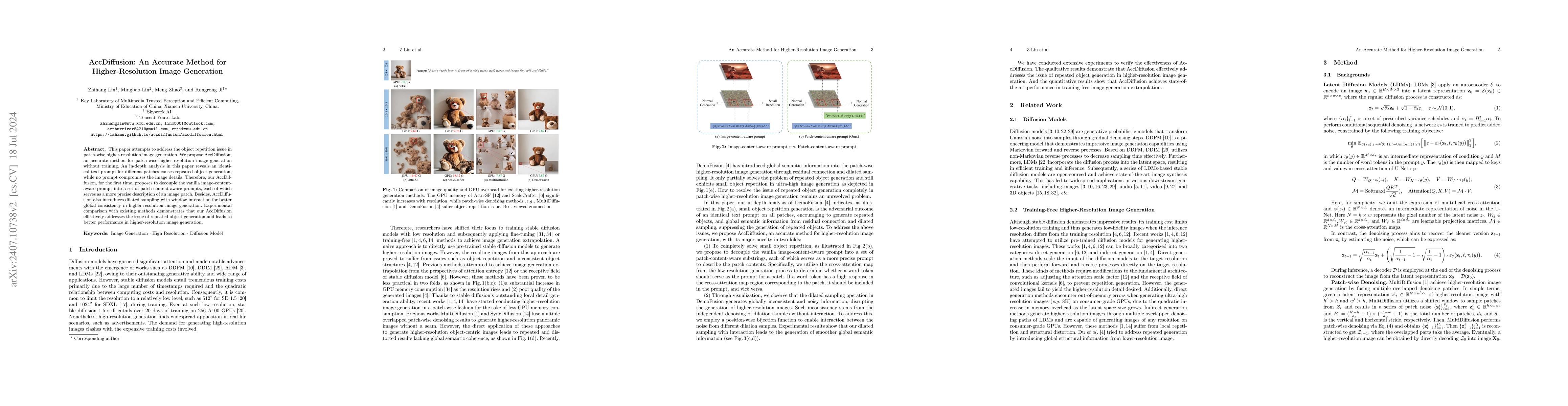Thumbnail for AccDiffusion: An Accurate Method for Higher-Resolution Image Generation